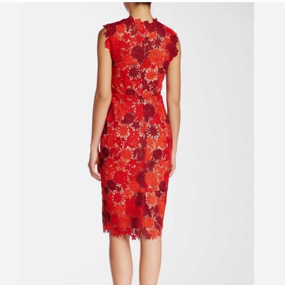 Anthropologie HD in‎ Paris lace garden sleeveless sheath dress sz 12 - Picture 2 of 14